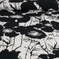 Preview: Viskose Druck Blumen Zweige schwarz creme